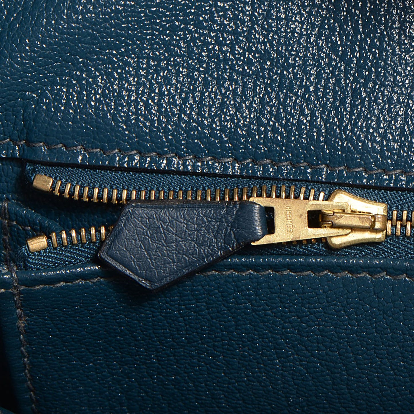 Taurillon Clemence Birkin 35 Bleu Thalassa