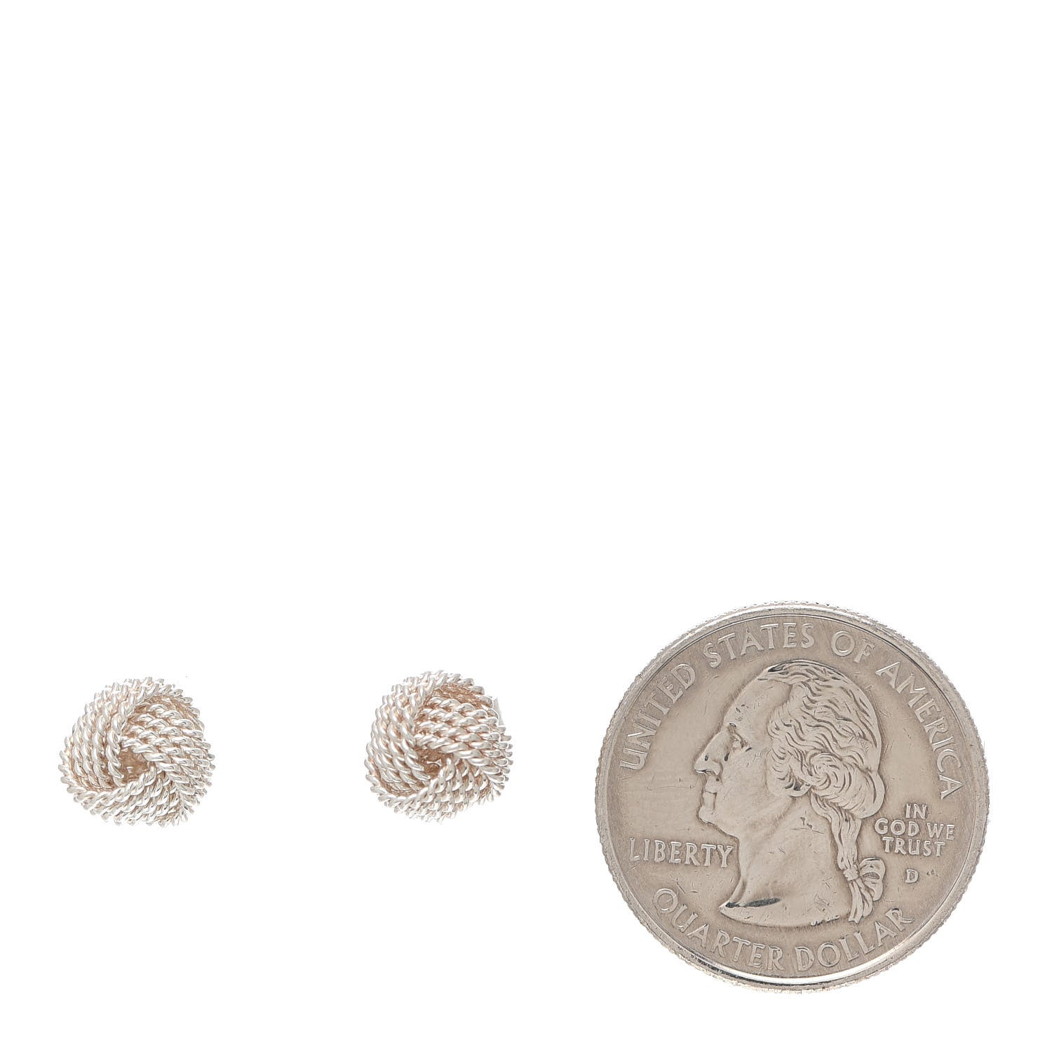 Tiffany Sterling Silver Twist Knot Earrings 2 of 4