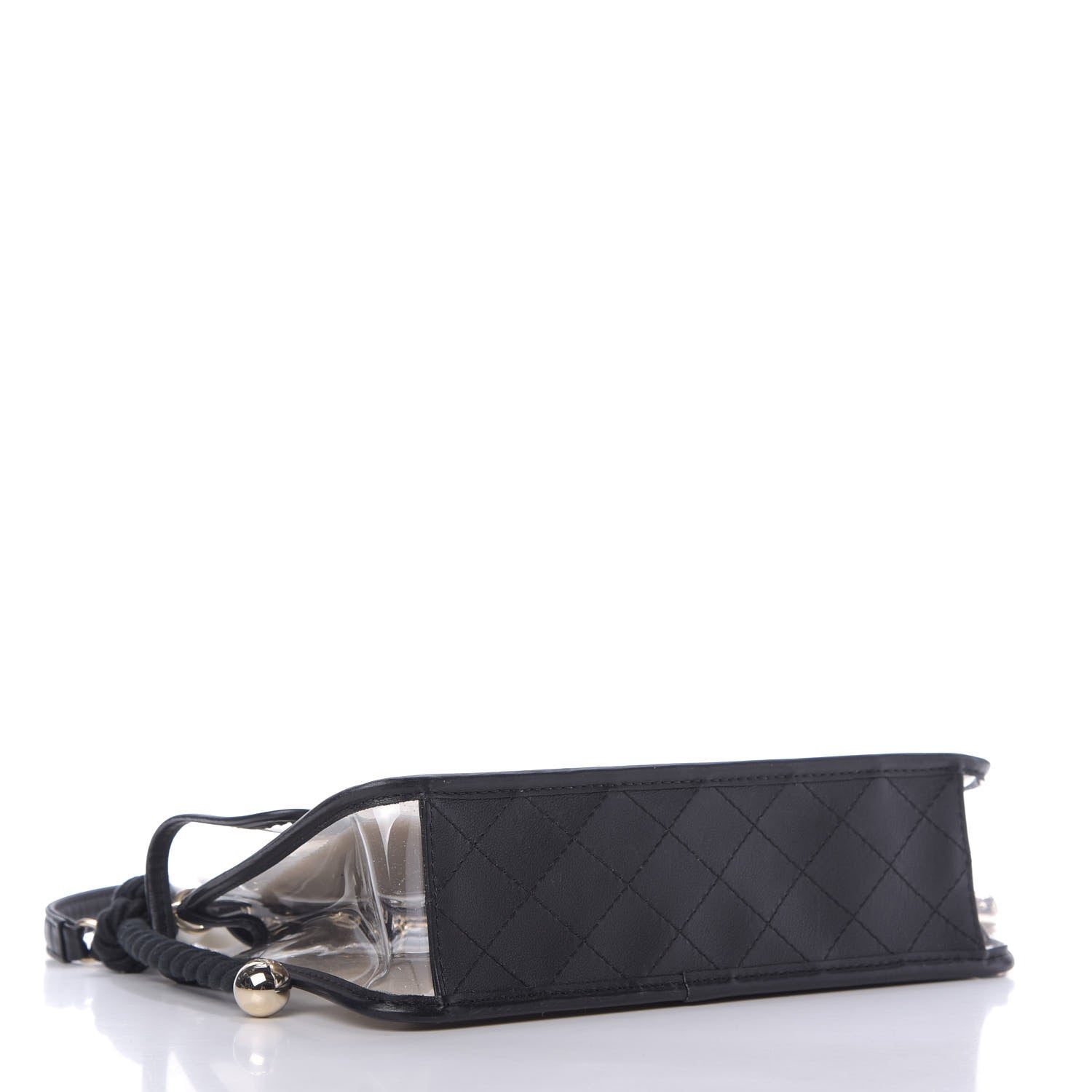 Chanel Lambskin PVC Sand By The Sea Flap With Pearl Strap Black 4 of 10