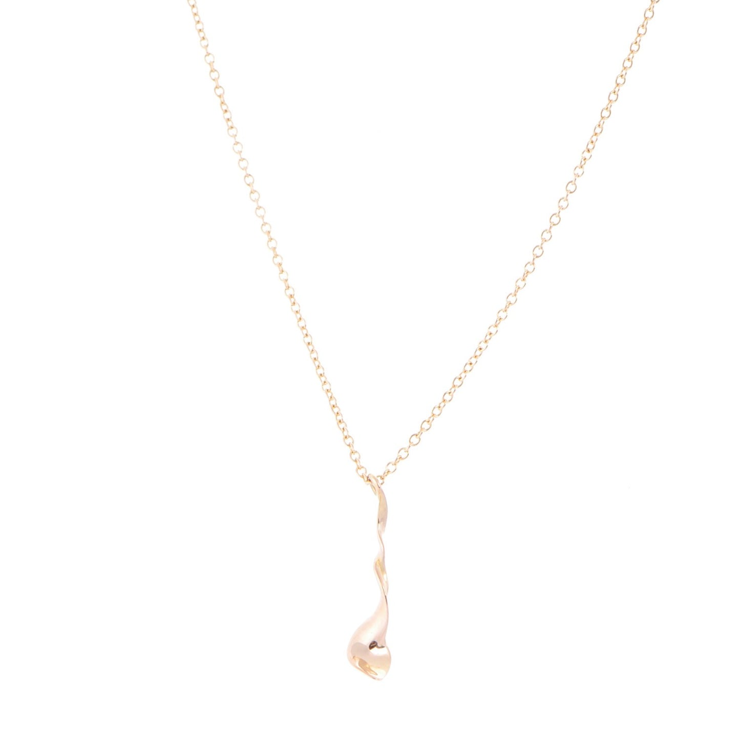18K Yellow Gold Frank Gehry Orchid Pendant Necklace