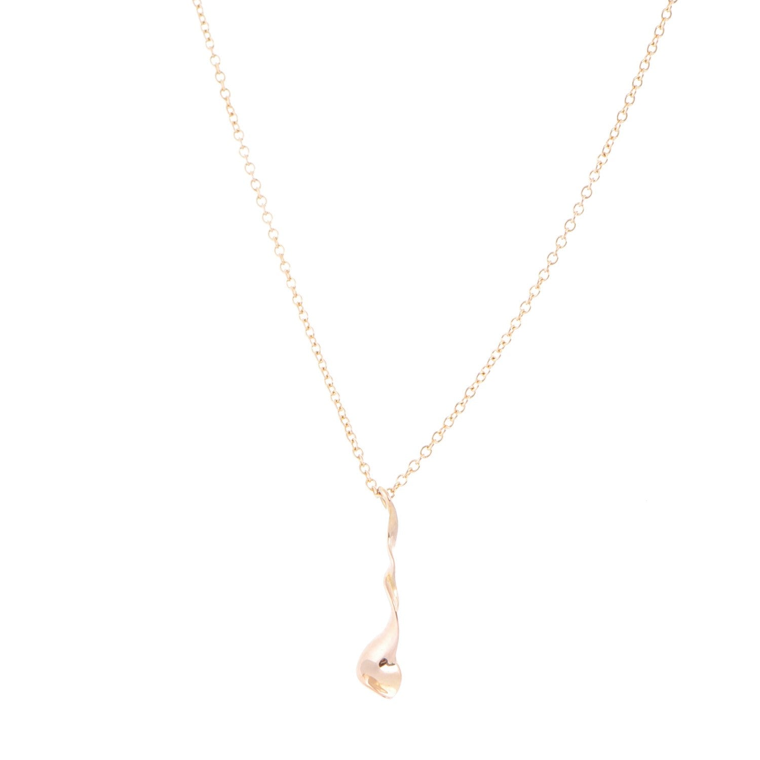 Tiffany 18K Yellow Gold Frank Gehry Orchid Pendant Necklace 1 of 6