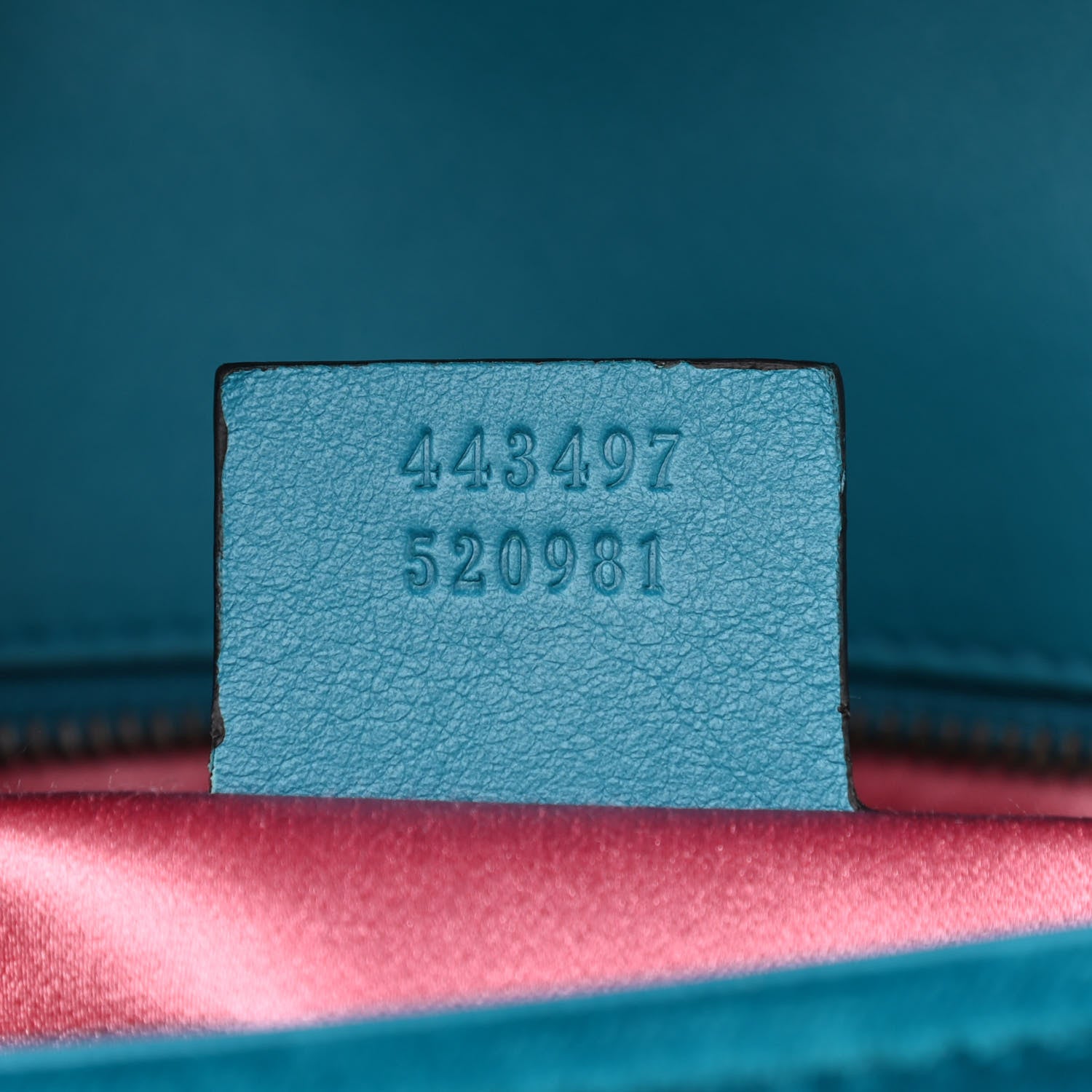 Gucci Velvet Matelasse Small GG Marmont Shoulder Bag Pavone Cyan 7 of 11