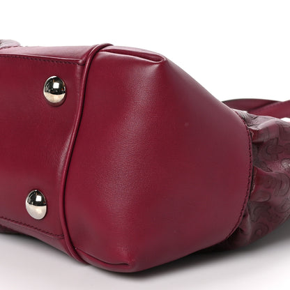 Gucci Horsebit Embossed Full Moon Tote Red 10 of 10