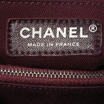 Chanel Canvas Caviar Chevron Shopper Tote Black 9 of 18