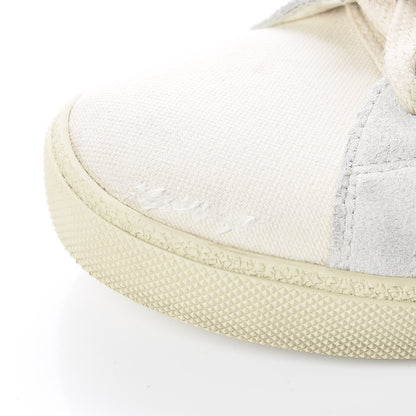 Saint Laurent Distressed Canvas Womens Classic Court High Top Sneakers 37.5 Milk Panna 9 of 12