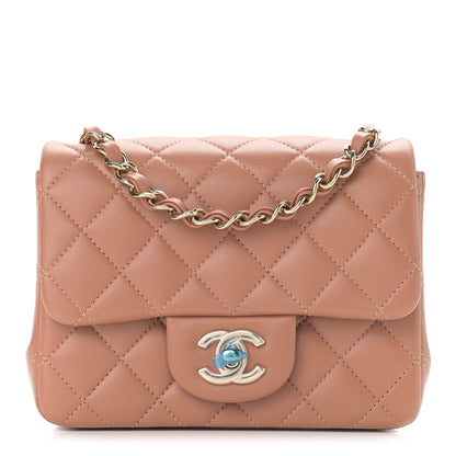 Chanel Lambskin Quilted Mini Square Flap Brown 1 of 11