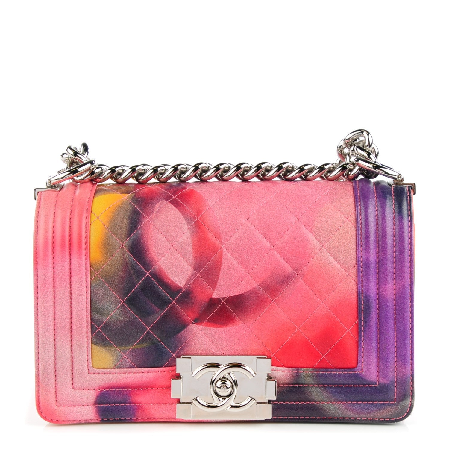 Chanel Lambskin Quilted Small Flower Power Boy Flap Multicolor 1 of 9