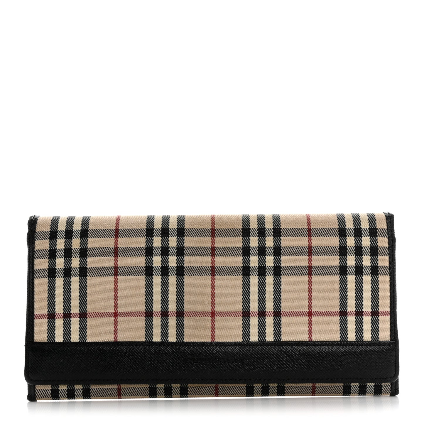 House Check Continental Wallet Black