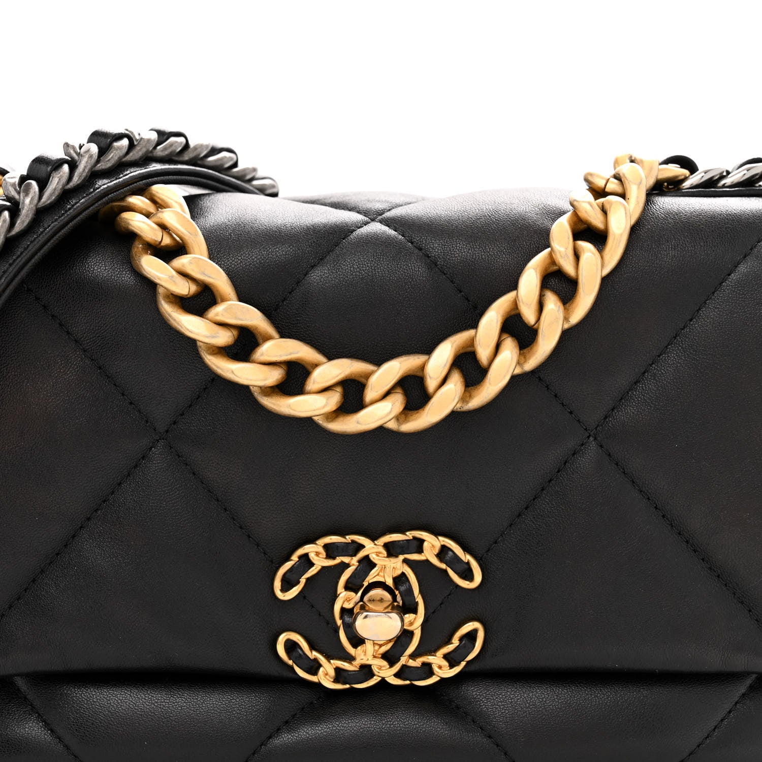 Chanel Lambskin Quilted Medium Chanel 19 Flap Black 8 of 10