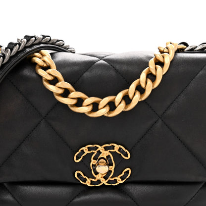 Chanel Lambskin Quilted Medium Chanel 19 Flap Black 8 of 10
