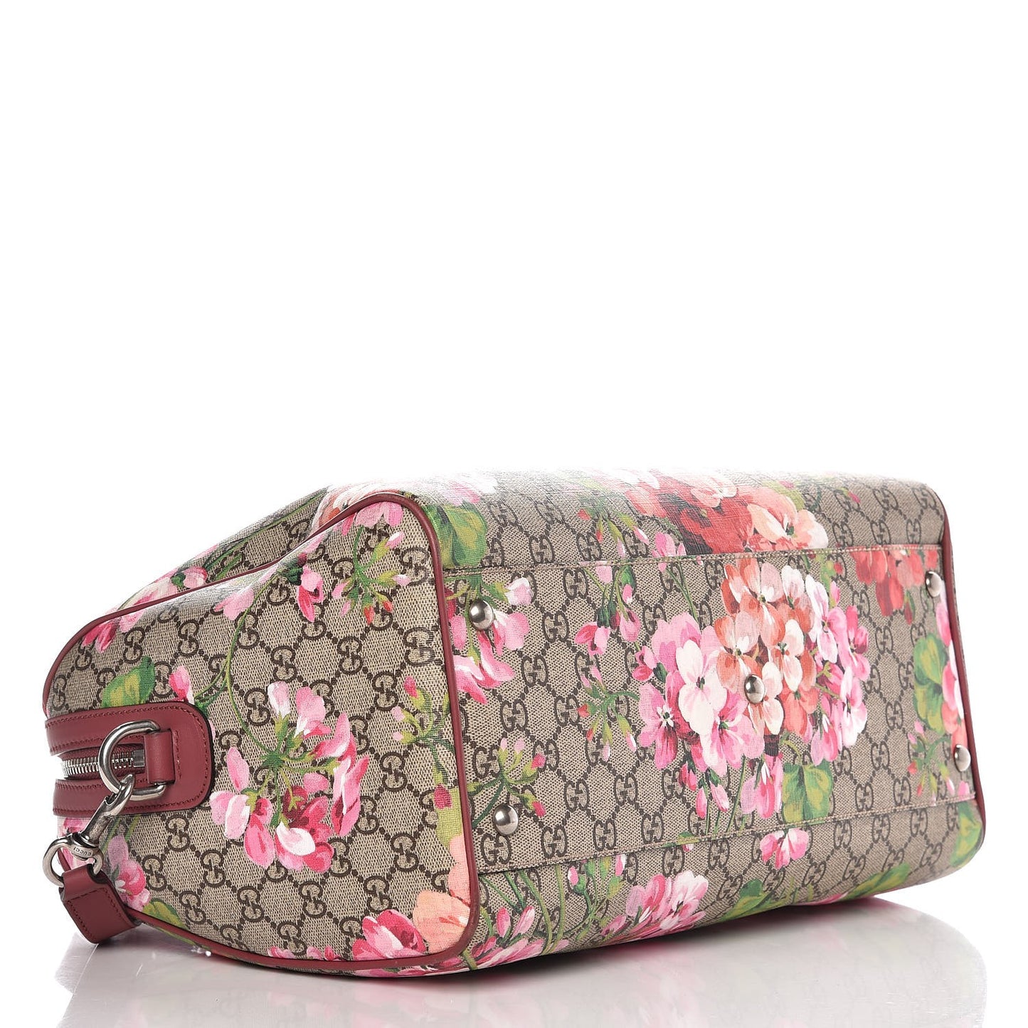 GG Supreme Monogram Blooms Medium Boston Beige Multicolor Dry Rose
