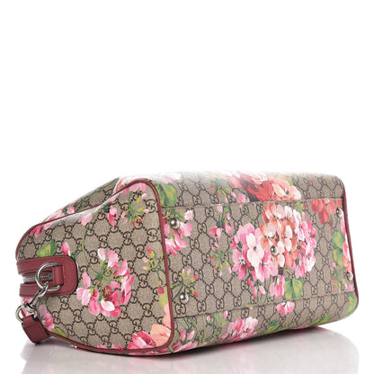Gucci GG Supreme Monogram Blooms Medium Boston Beige Multicolor Dry Rose 4 of 13