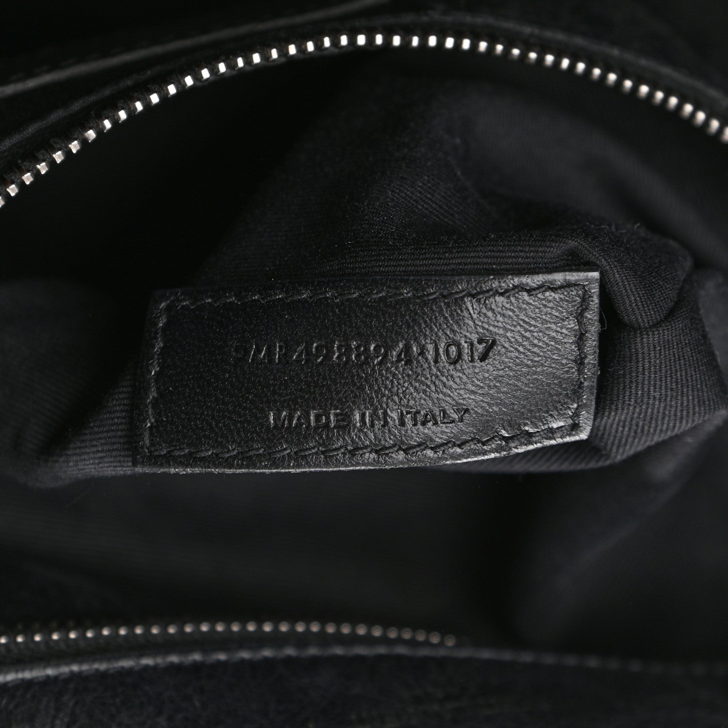 Saint Laurent Crinkled Calfskin Matelasse Monogram Medium Niki Chain Satchel Black 7 of 14