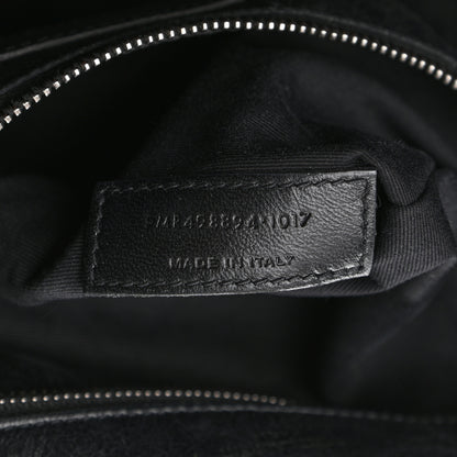 Saint Laurent Crinkled Calfskin Matelasse Monogram Medium Niki Chain Satchel Black 7 of 14