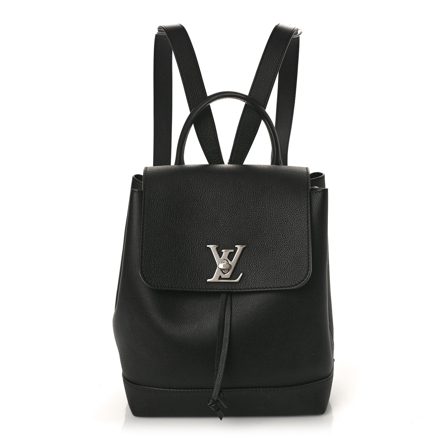 Calfskin Lockme Backpack Black