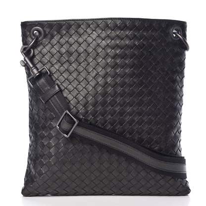 Bottega Veneta Nappa Intrecciato VN Crossbody Messenger Bag Black 1 of 11