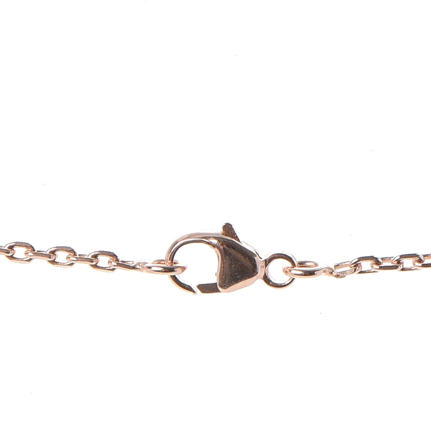 Lacquered Rose Gold Pop H Pendant Necklace White