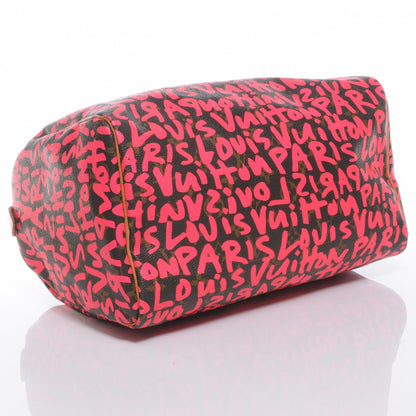Louis Vuitton Monogram Graffiti Speedy 30 Fuchsia 4 of 7