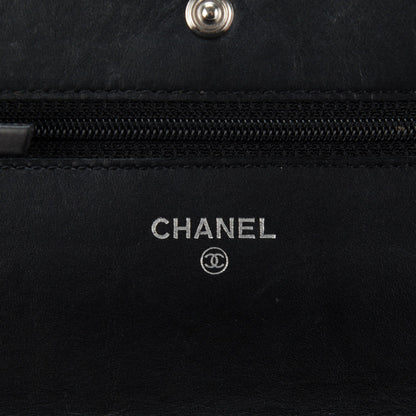 Chanel Caviar Timeless CC Wallet On Chain WOC Black 6 of 7