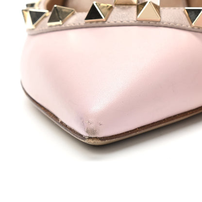 Valentino Garavani Calfskin Nappa Rockstud Ankle Strap Pumps 35 Water Rose Poudre 10 of 12
