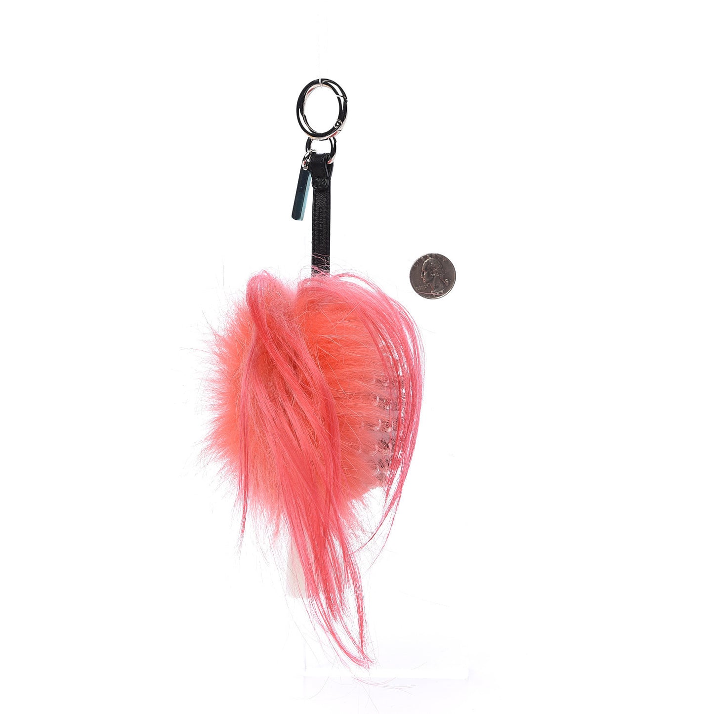 Lambskin Goat Fur Studded Punkarlito Bag Charm Azalea