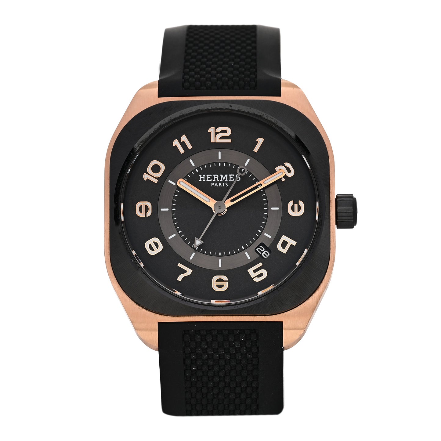 18K Rose Gold 39mm H08 Automatic Watch Noir
