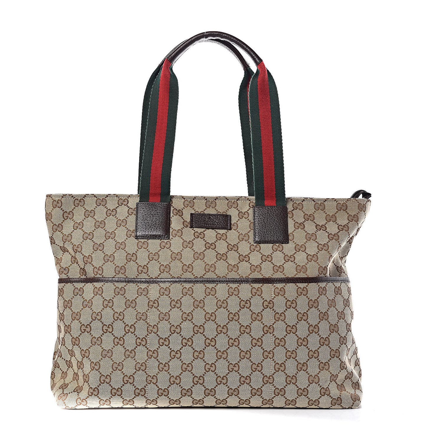 Monogram Web Large Diaper Tote Brown