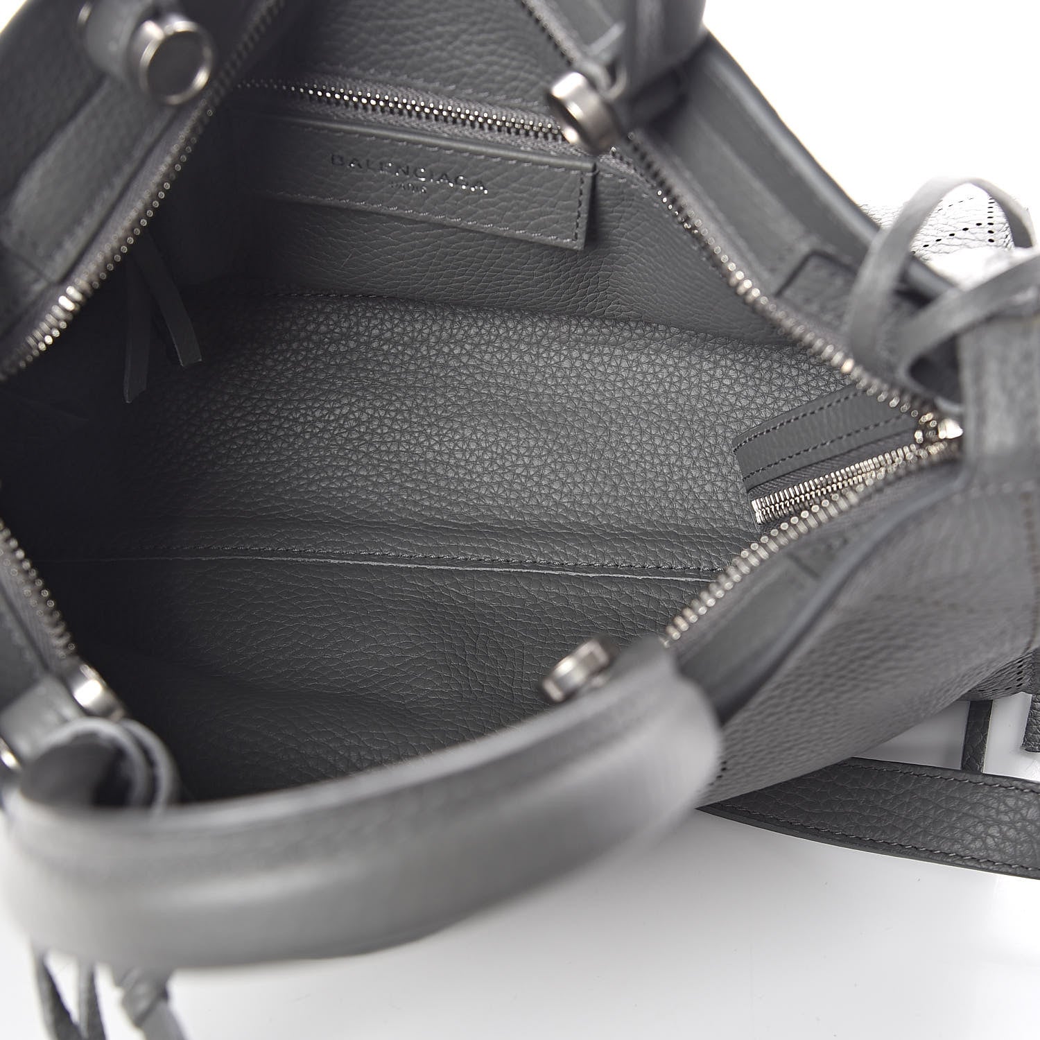 Balenciaga Veau Grana Perforated Blackout Hardware S City Gris Acier 6 of 8
