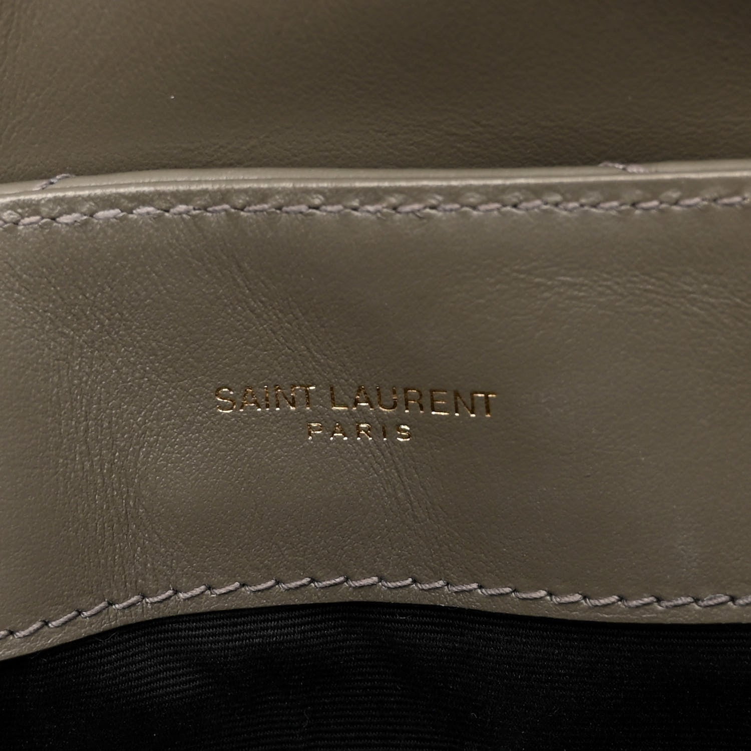 Saint Laurent Calfskin Y Quilted Monogram Medium Loulou Chain Satchel Storm 6 of 9