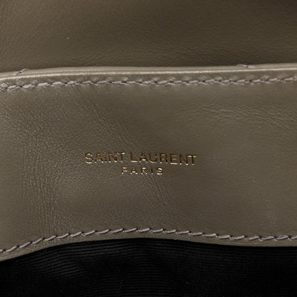 Saint Laurent Calfskin Y Quilted Monogram Medium Loulou Chain Satchel Storm 6 of 9