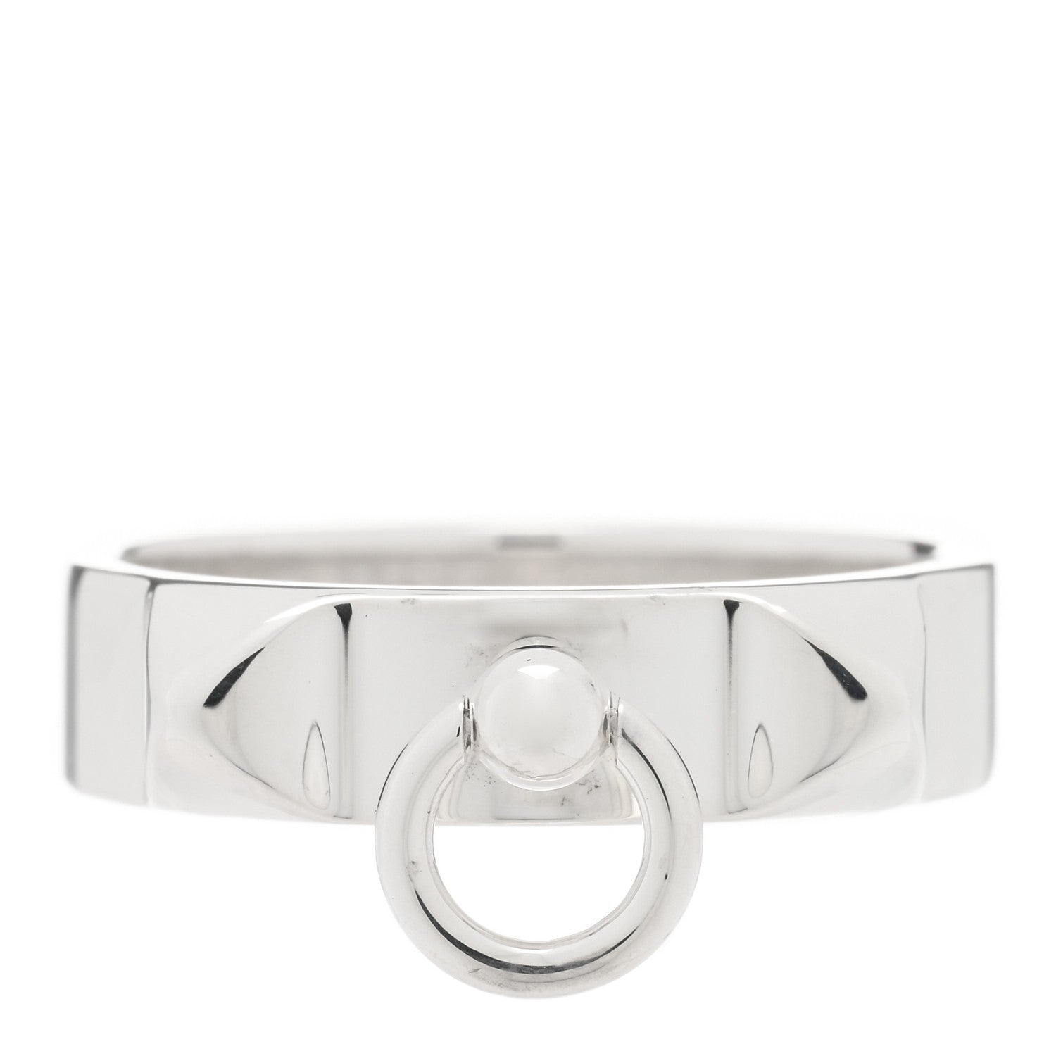 Hermes Sterling Silver PM Collier De Chien Ring 55 7.25 1 of 4