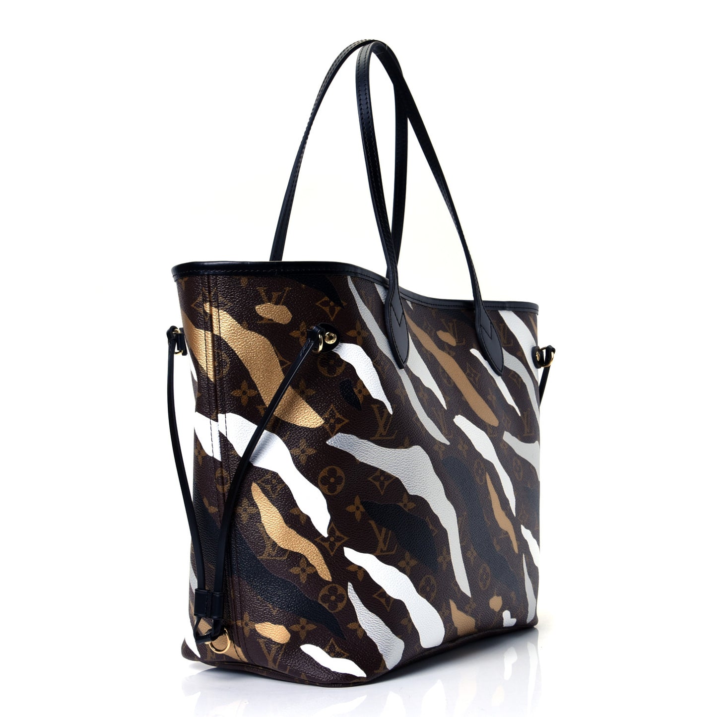 X LOL Monogram Neverfull MM Gold Silver