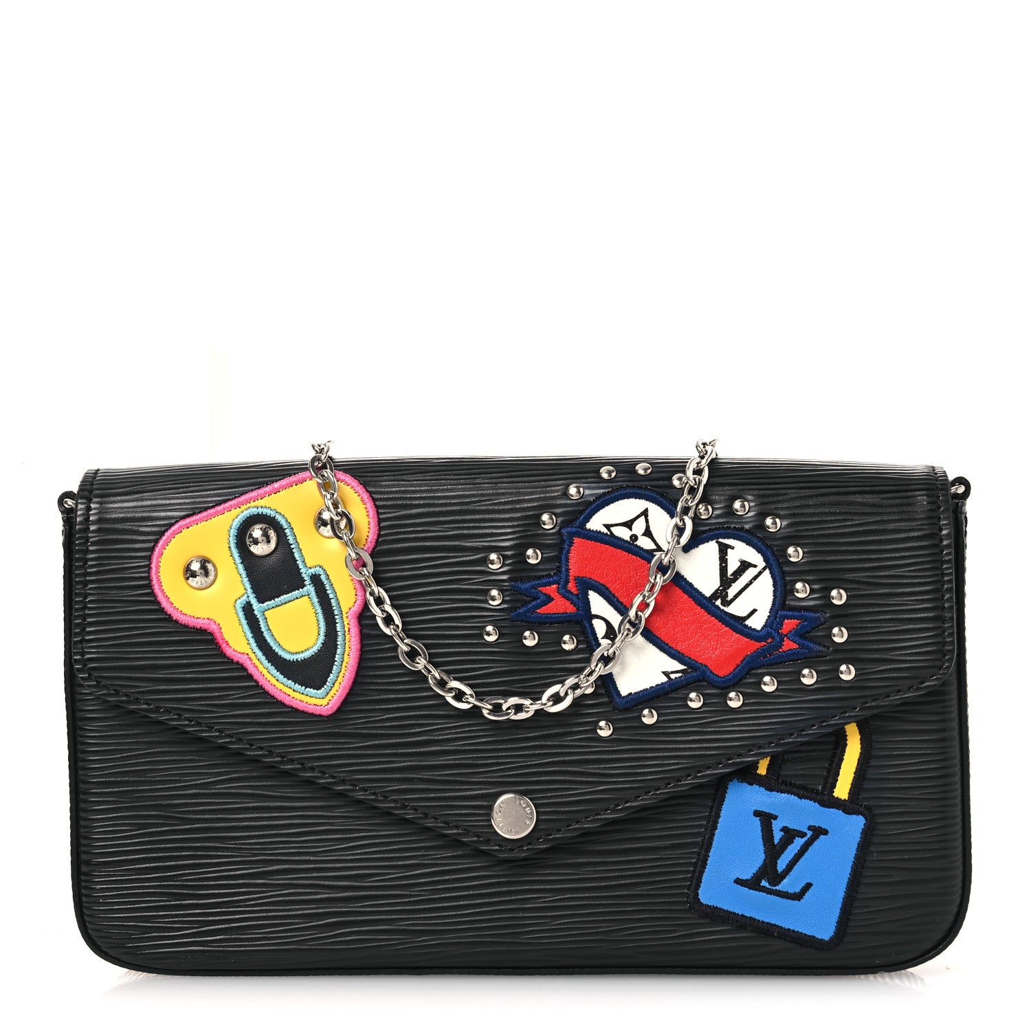 Louis Vuitton Epi LV Stories Pochette Felicie Black 1 of 12