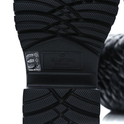 Valentino Garavani Rubber Atelier 03 Rose Edition 30/50mm Tall Rainboots 38 Black 7 of 9