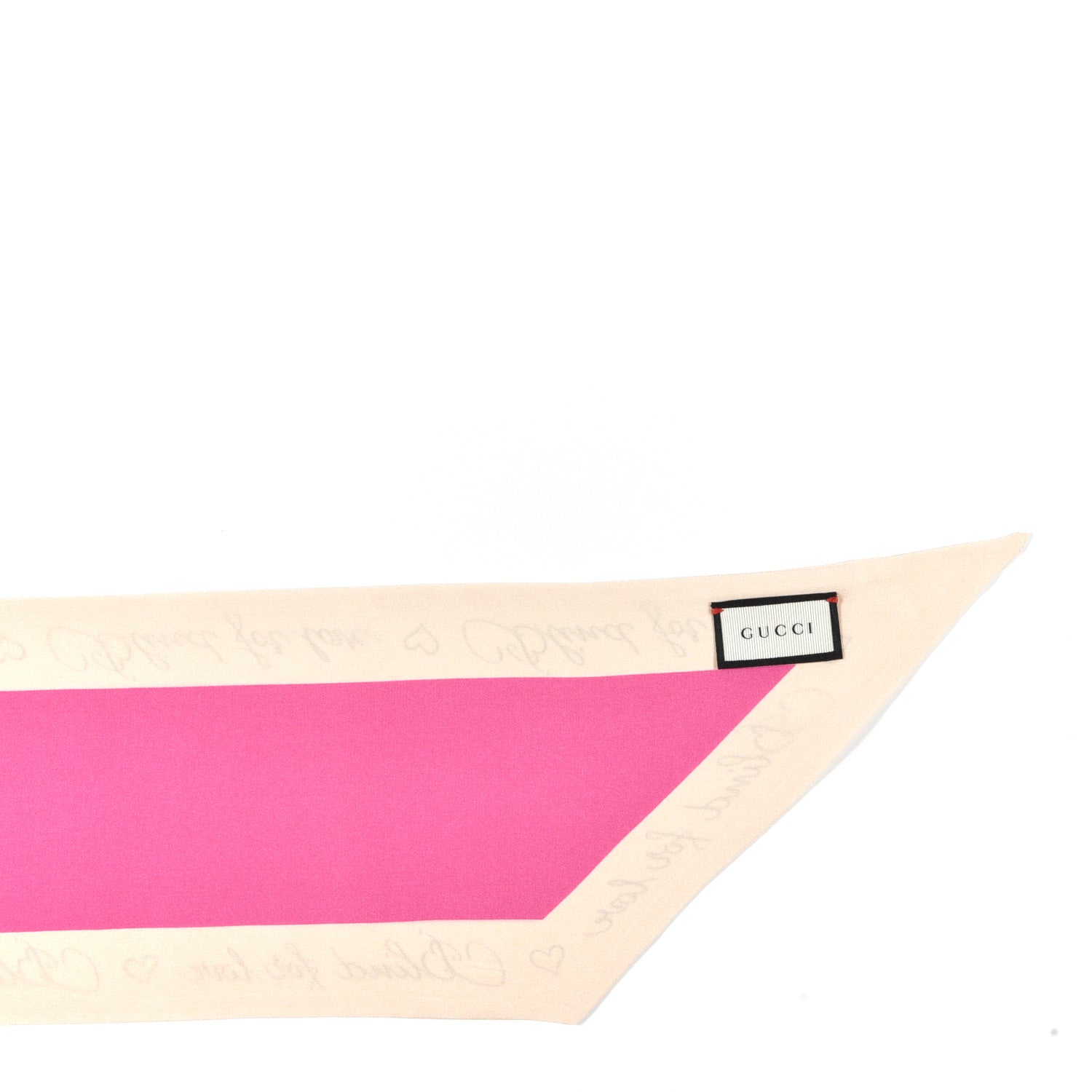 Gucci Silk Blind For Love Scarf Ivory Pink 3 of 4