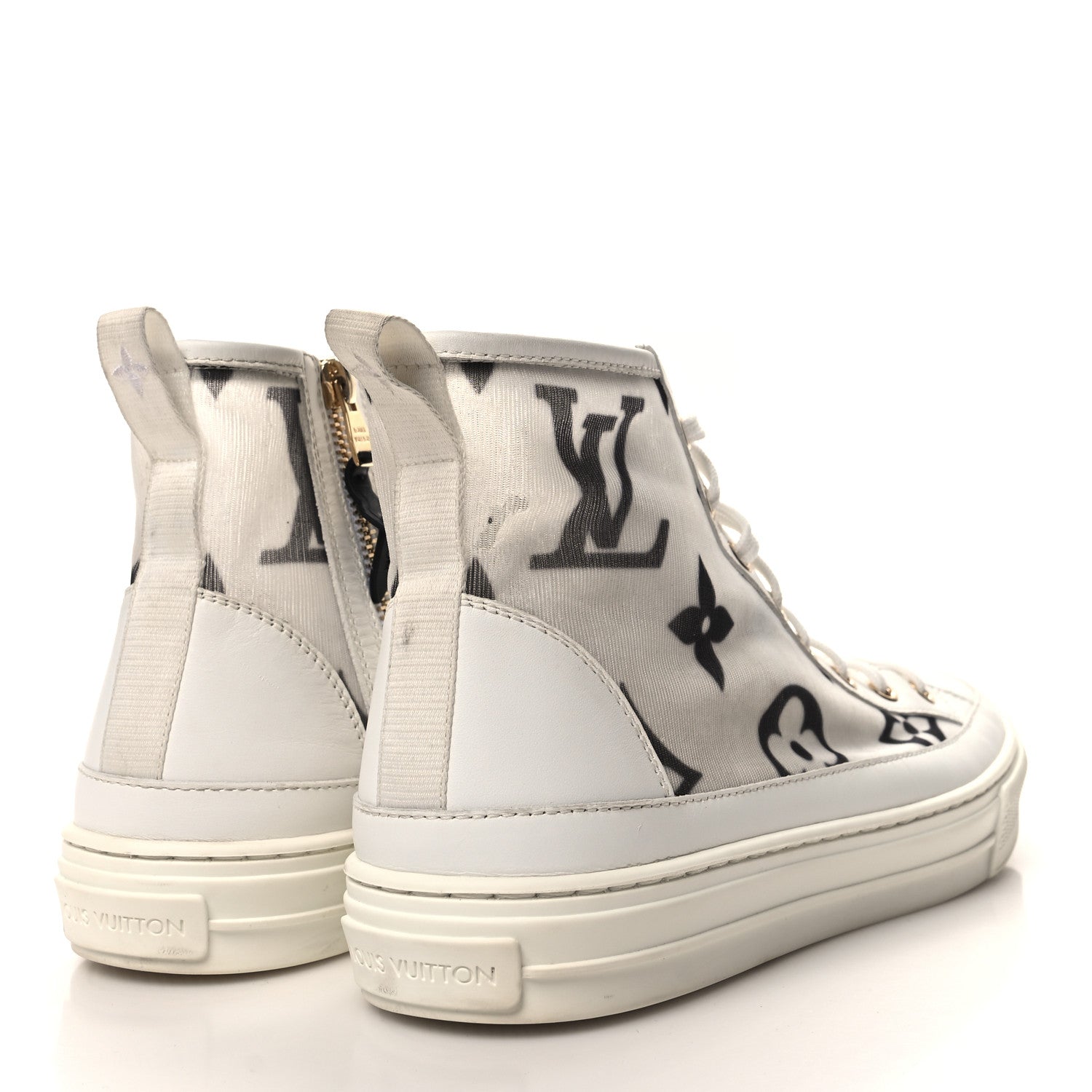 Louis Vuitton Technical Fabric Calfskin Monogram Giant Printed Stellar Sneaker Boots 39.5 4 of 11