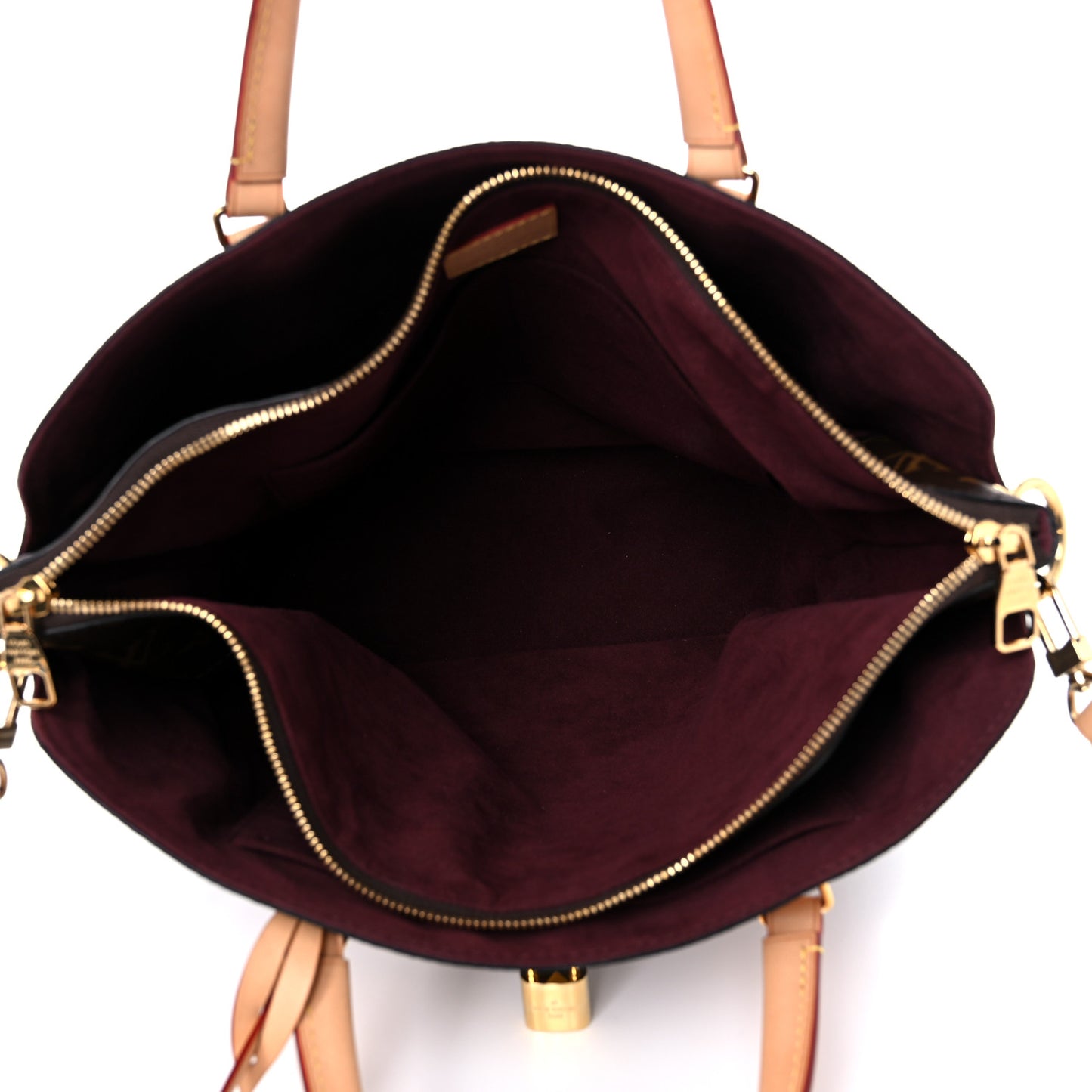 Monogram Flower Zipped Tote MM Beige