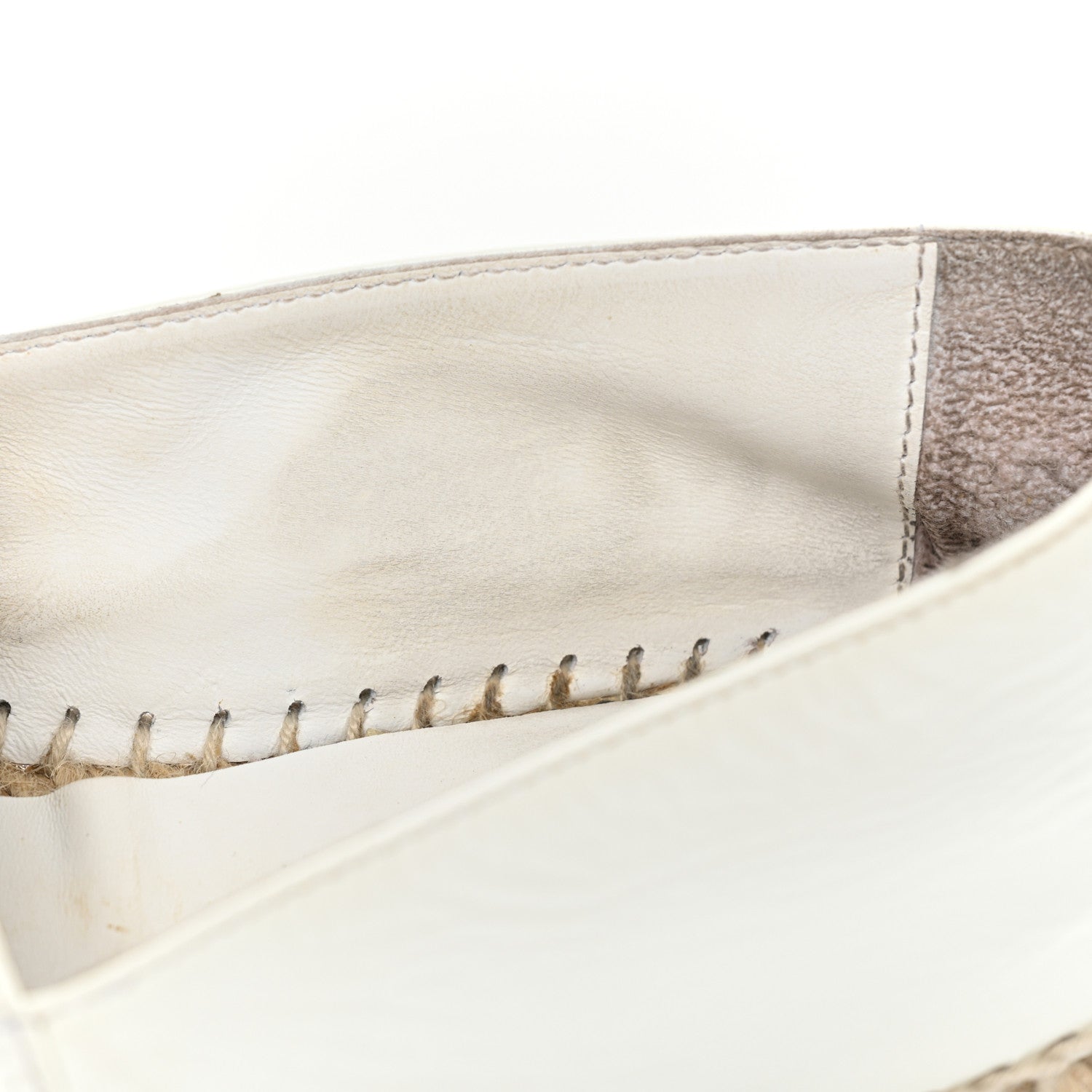Chanel Patent Calfskin Crystal CC Espadrilles 37 White Black 11 of 16