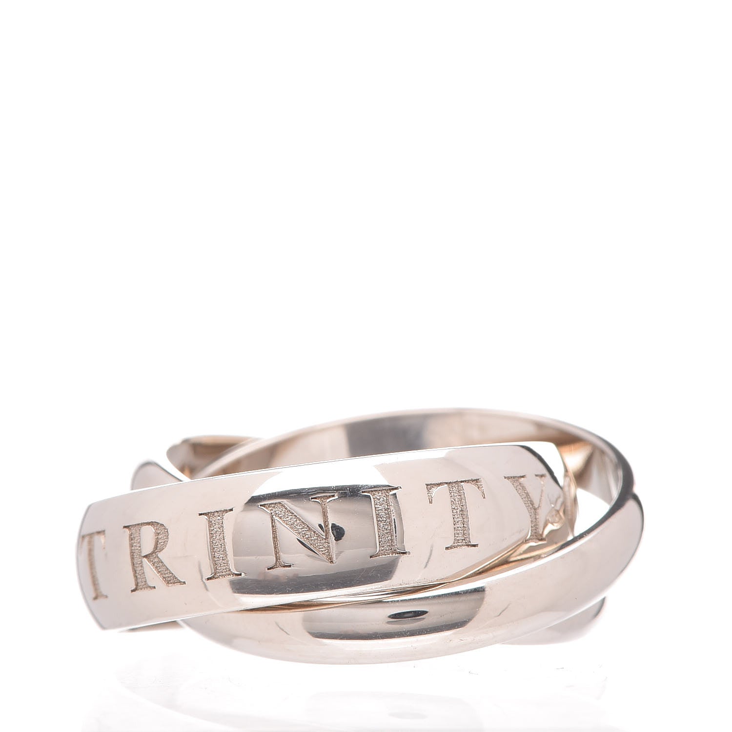 Cartier 18K White Gold 98 Xmas Limited Trinity Ring 51 5.75 3 of 6