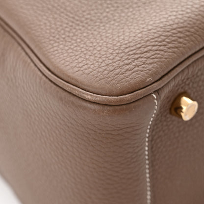 Hermes Taurillon Clemence Lindy 26 Etoupe 11 of 13