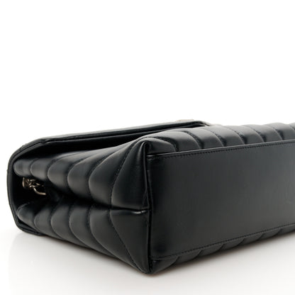 Saint Laurent Calfskin Y Quilted Monogram Small Loulou Chain Satchel Black 10 of 11
