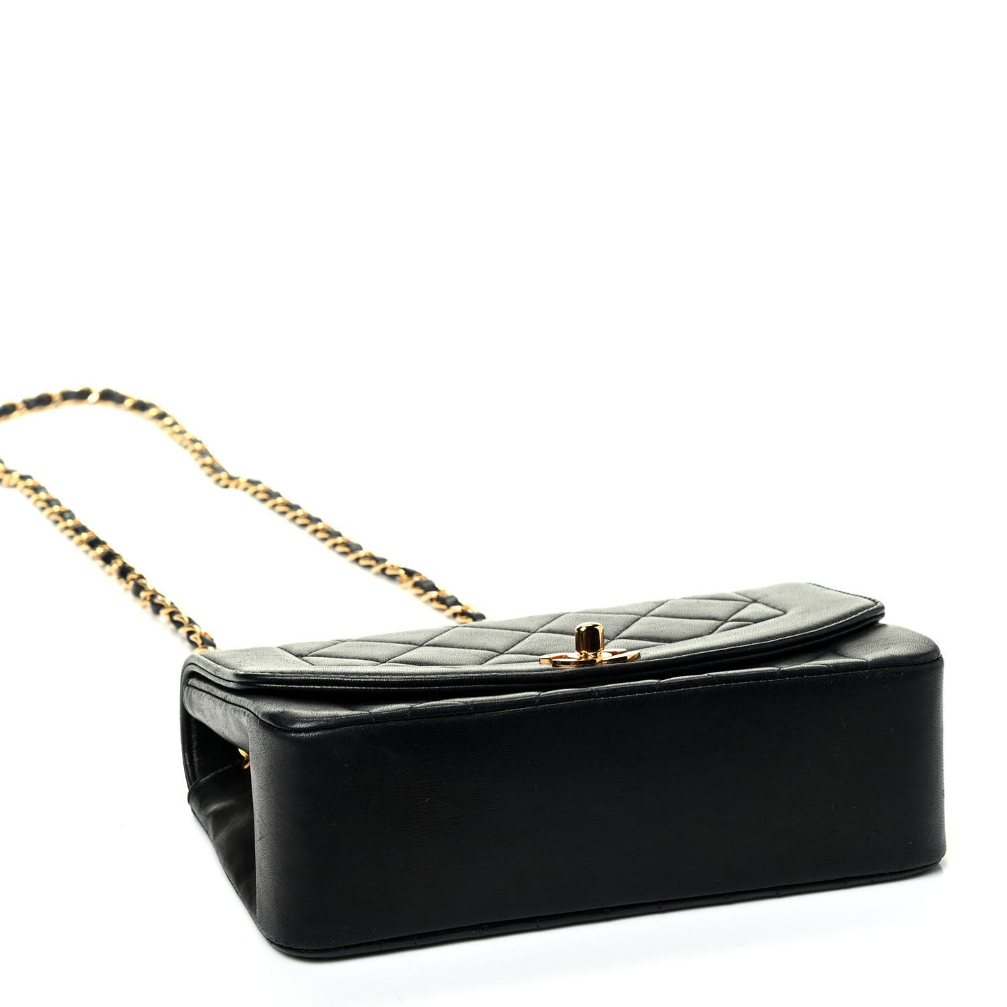 Lambskin Quilted Small Single Flap Black