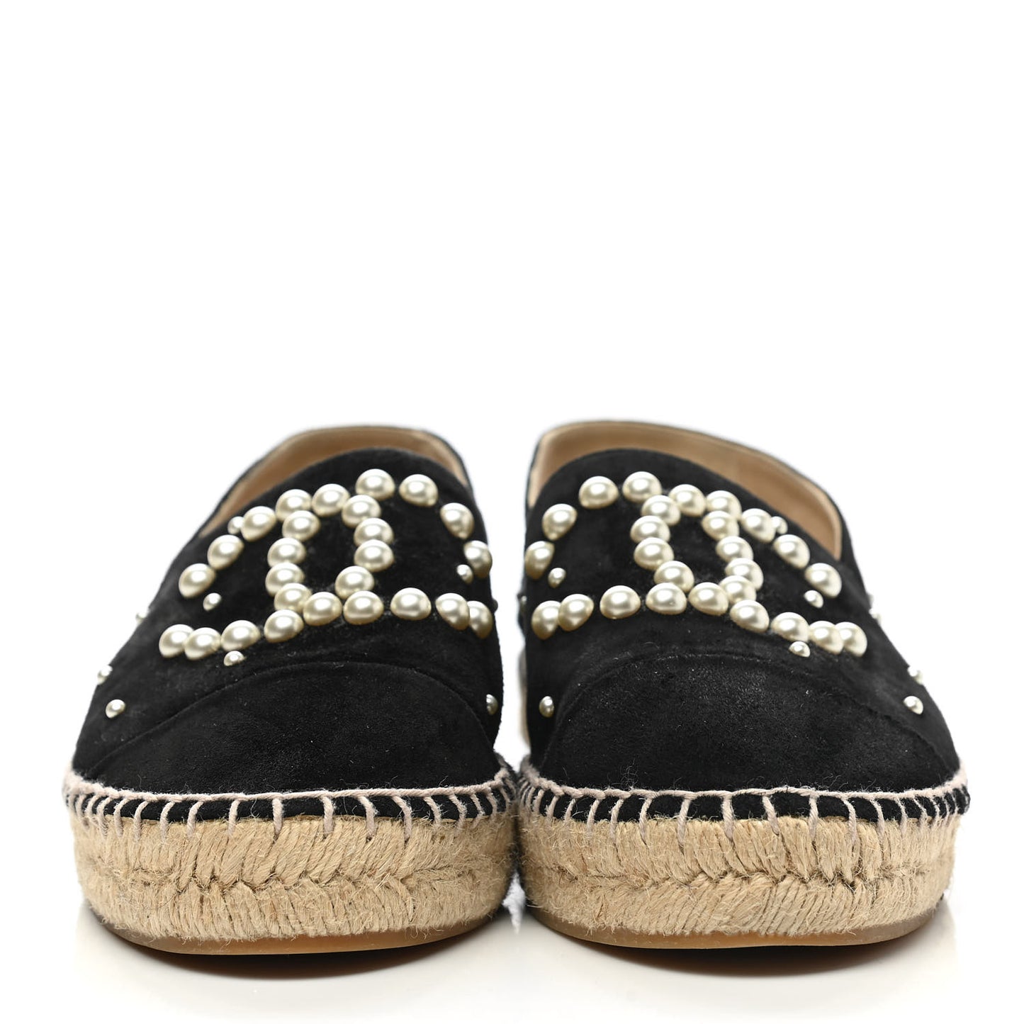 Suede Pearl CC Espadrilles 39 Black