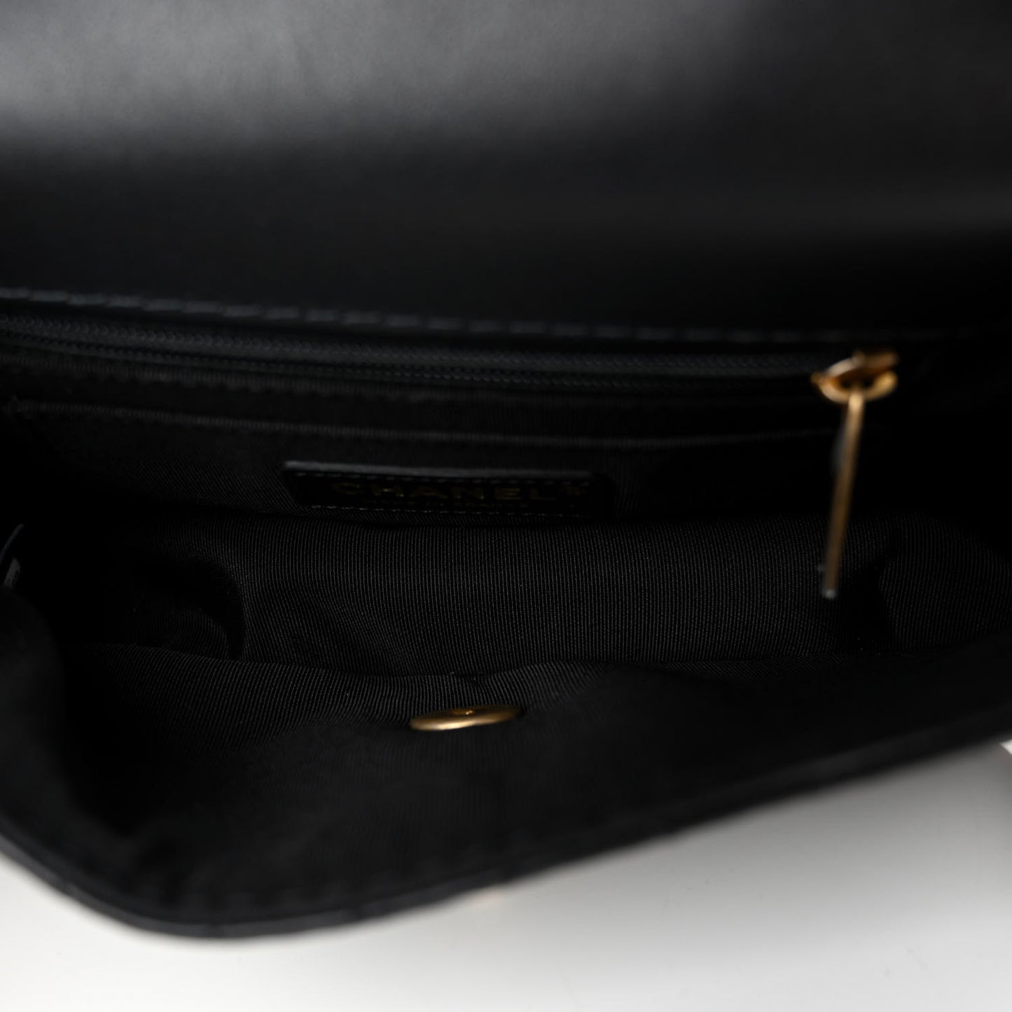 Calfskin Quilted Small Strap Into Flap Bag Black Burgundy