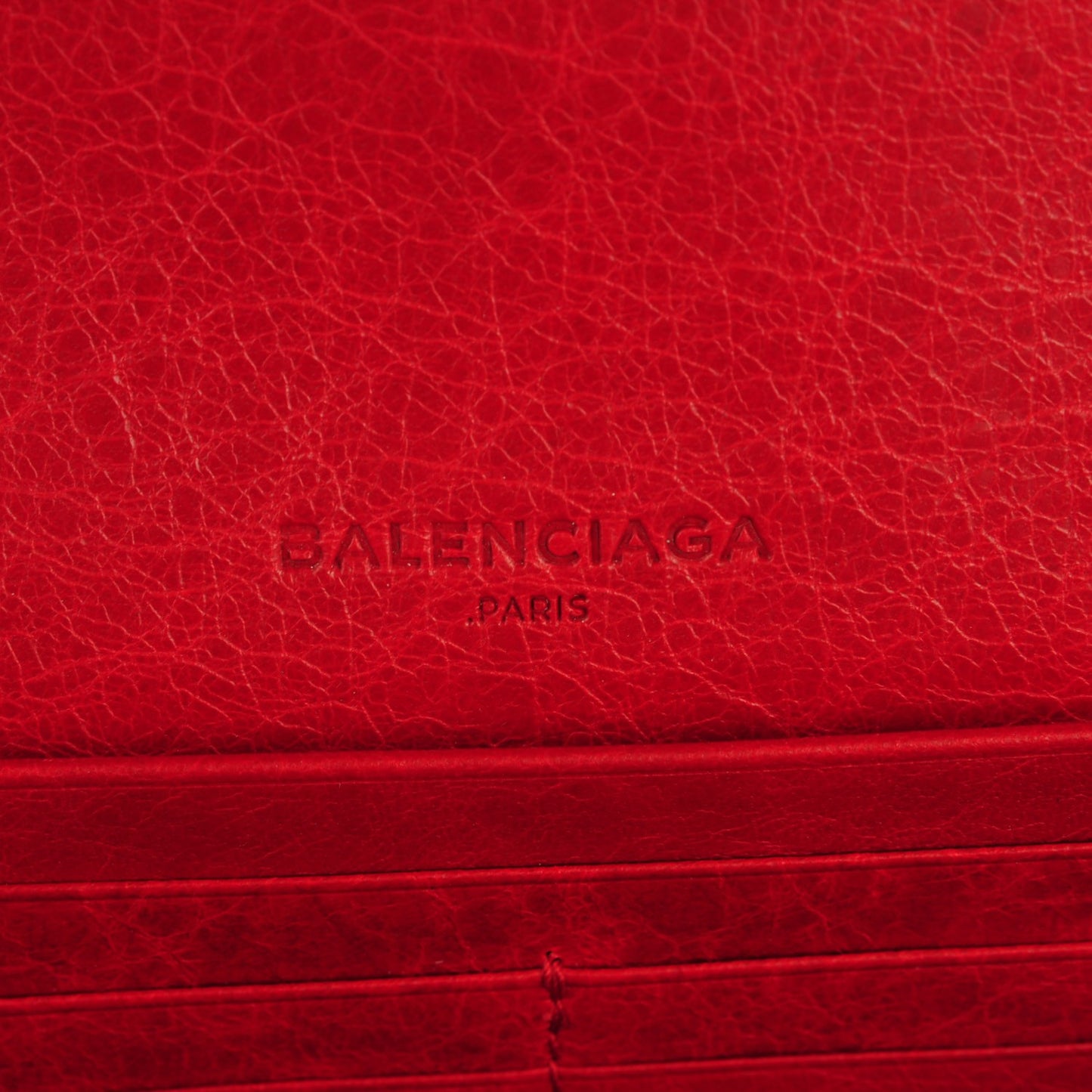 Agneau Classic Hardware Money Wallet Rouge Lipstick