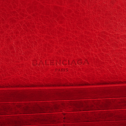 Balenciaga Agneau Classic Hardware Money Wallet Rouge Lipstick 5 of 6