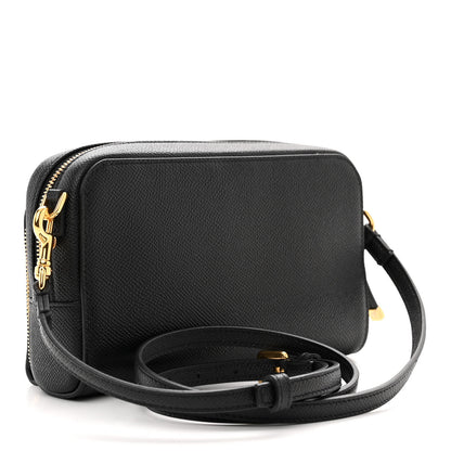 Christian Dior Grained Calfskin Caro Double Pouch Black 3 of 13