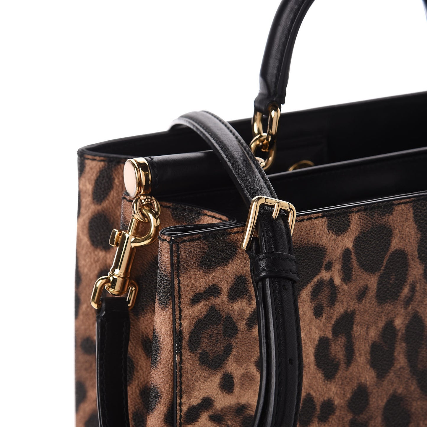 Dauphine Leopard Print Medium Miss Sicily Shopper Tote Naturale