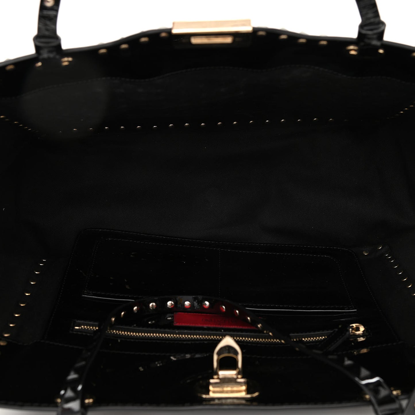 Patent Punkouture Medium Rockstud All Over Tote Black
