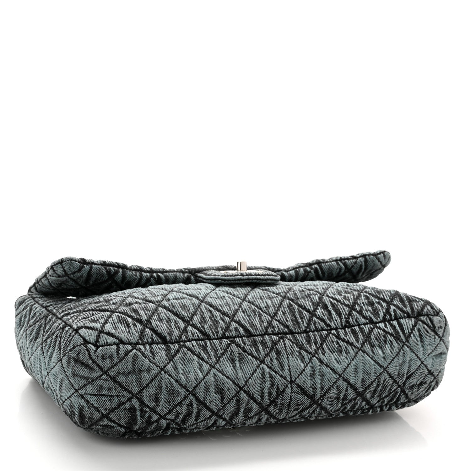 Chanel Denim Quilted Denimpression Flap Blue Black 4 of 10